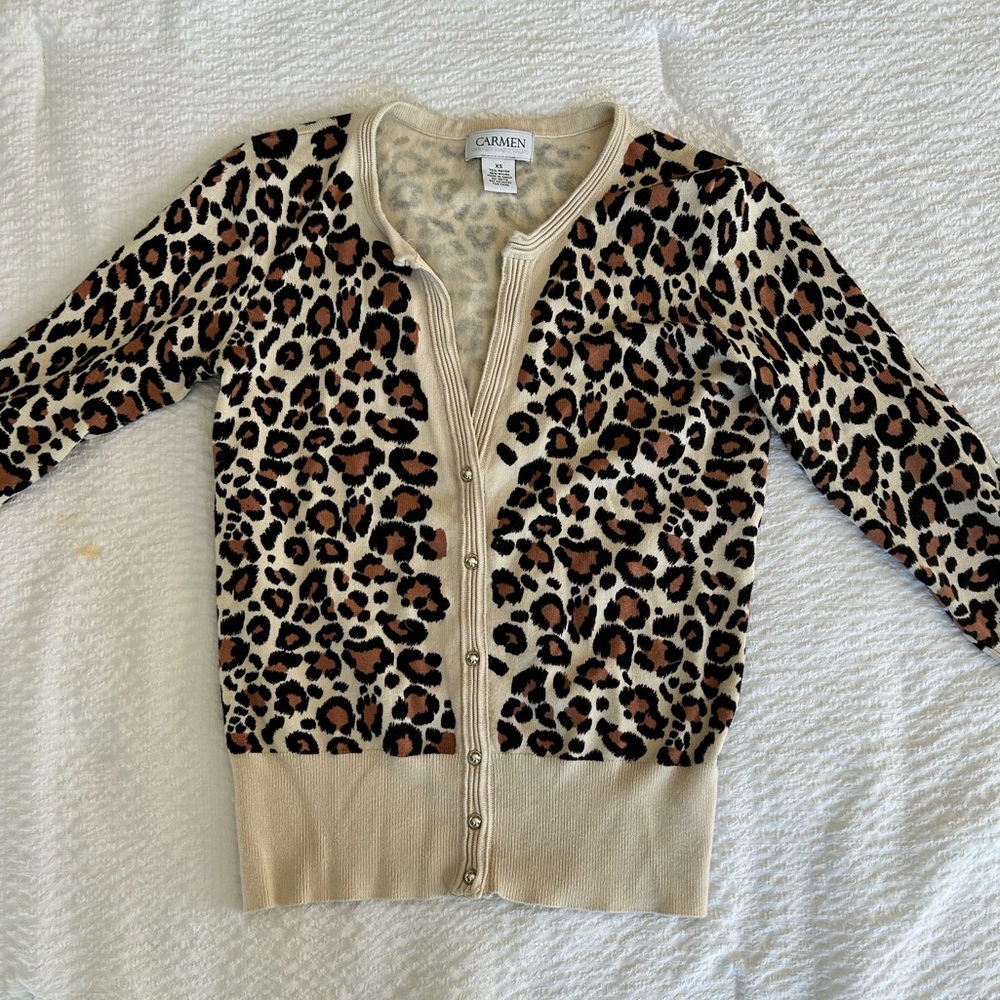 leopard print cardigan